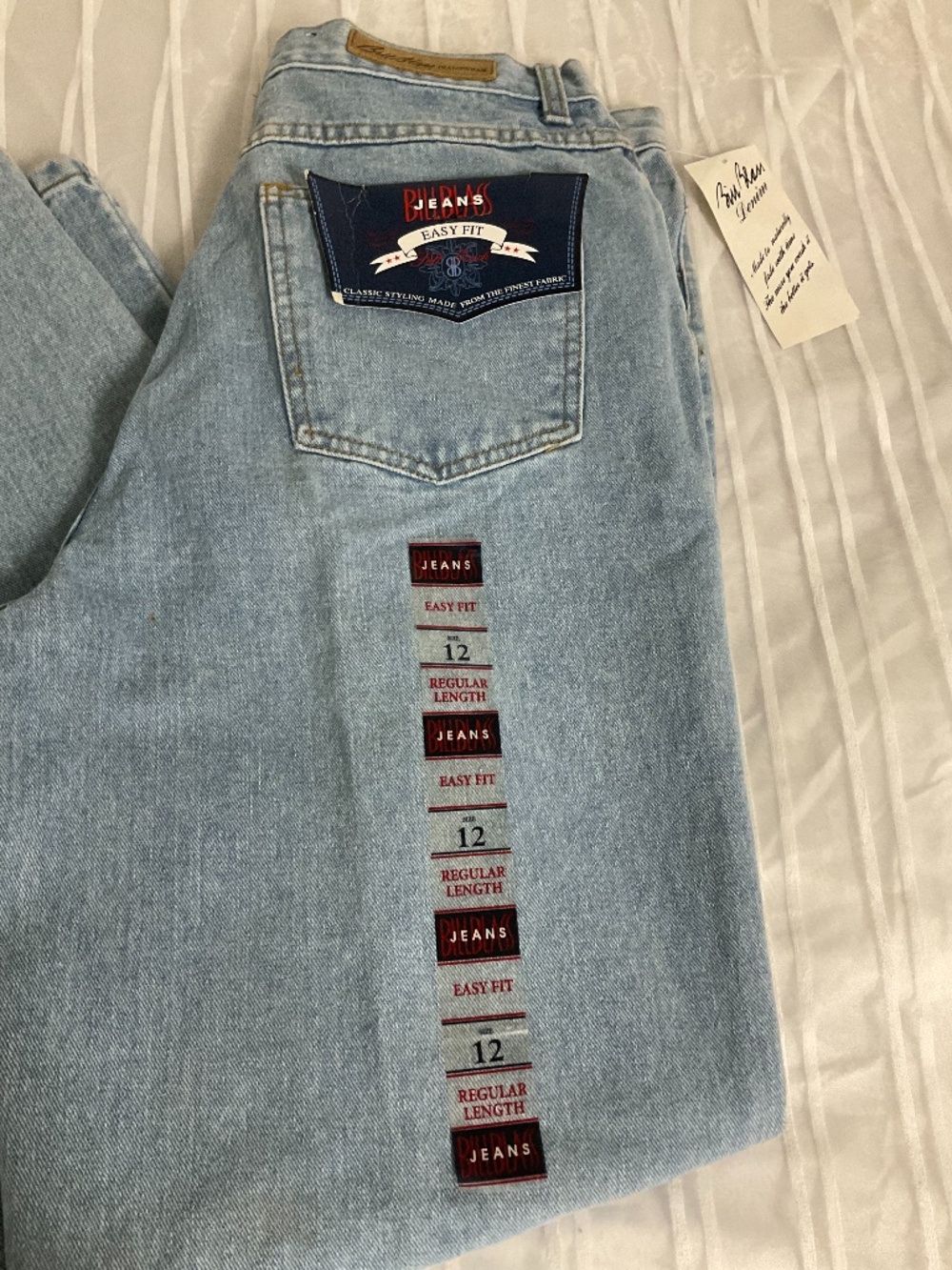 NEW 100% Cotton BILL BLASS High Rise JEANSWEAR WOMENS EASY FIT Straight size 12
